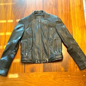 S Vintage Lucky Brand Leather moto jacket.